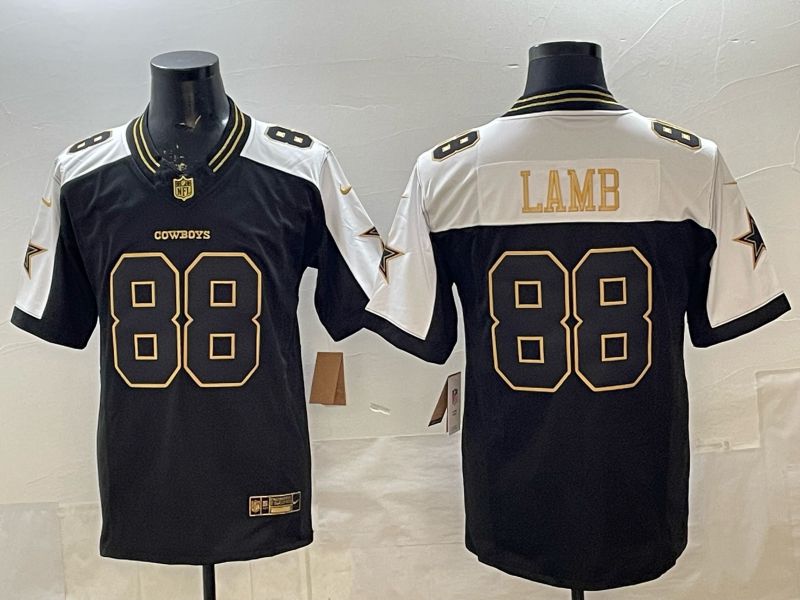 Men 2026 Dallas Cowboys #88 Lamb Black Gold 6th generations Nike Limited NFL Jersey style 07->dallas cowboys->NFL Jersey